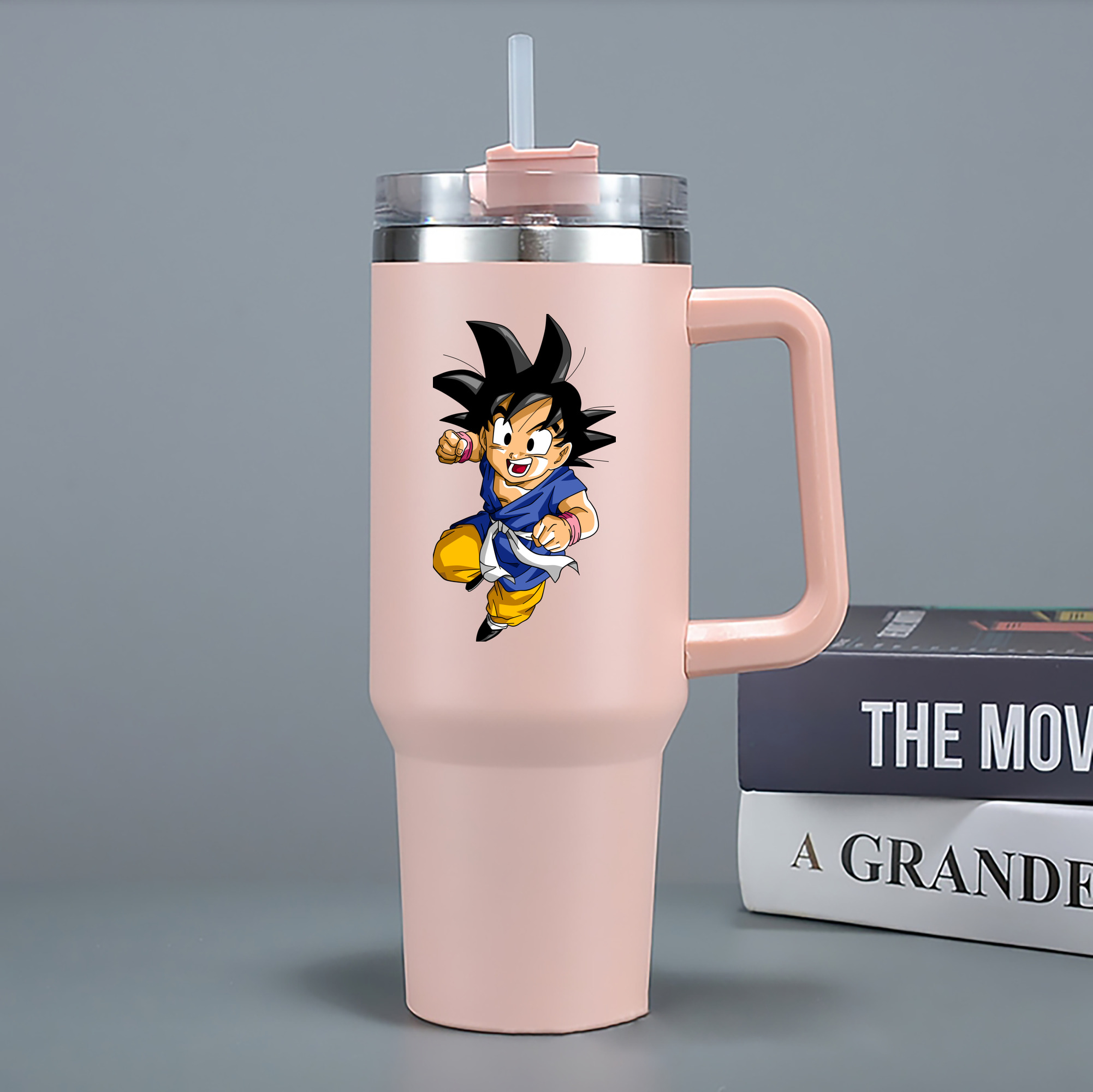 （画像用） ドラゴンボール 孫悟天 そん ごてん DRAGON BALL Son Goten 1200mL車用タンブラー - クリスタルステッカー（プラスチックストロー付き）